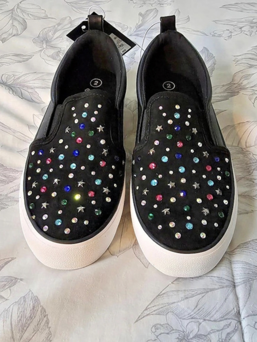 art class Hanna Slip-On Sneakers Black & White Girls US 2